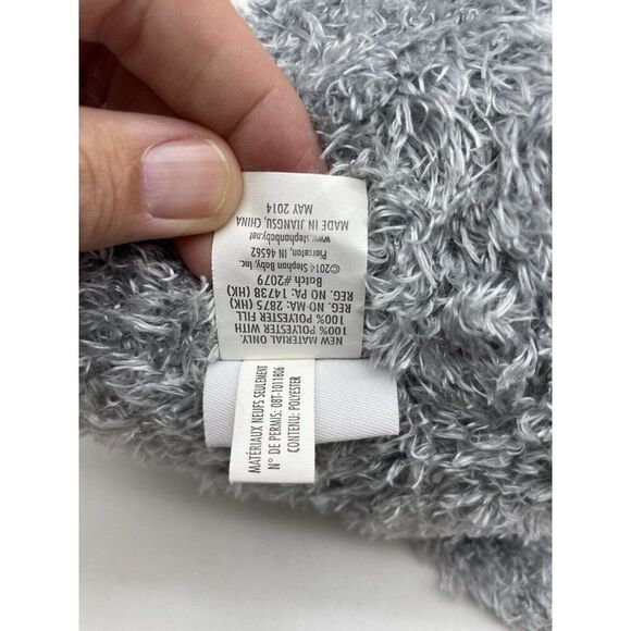 Stephan Baby Elephant Lovey Yellow Tummy attached Stomach Blanket Gray Plush - Picture 11 of 12